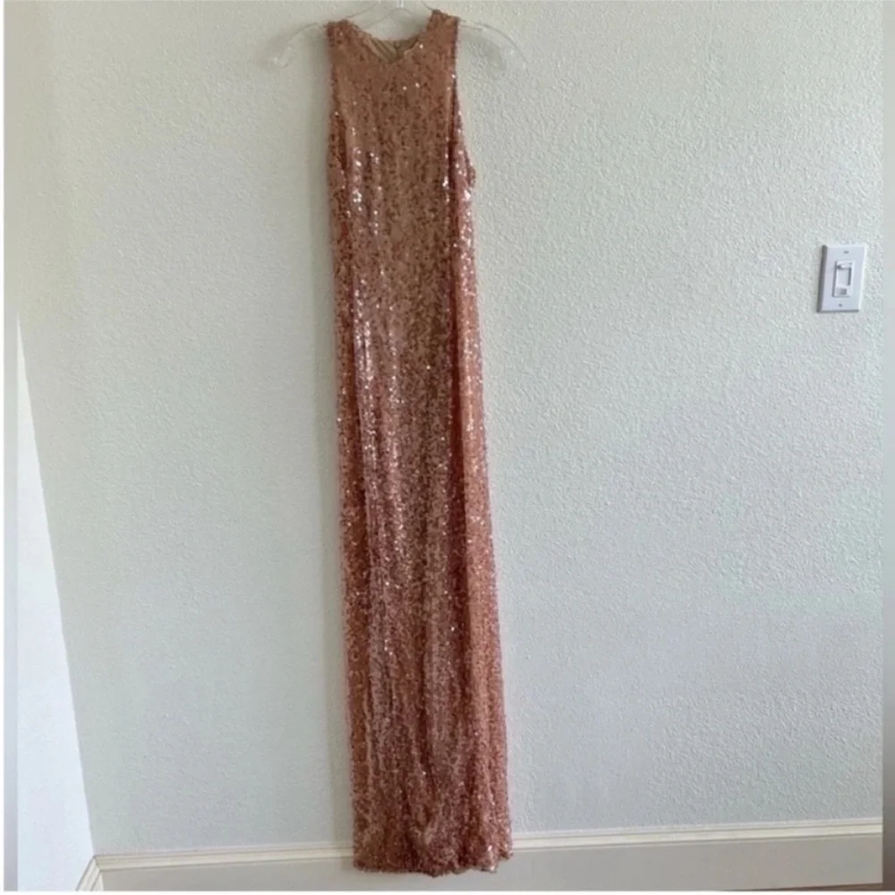 Galvan London Sequin Racerback Column Gown - Picture 3 of 12